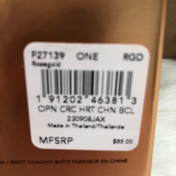 Coach rose gold heart Bracelet NWT - Picture 3 of 3